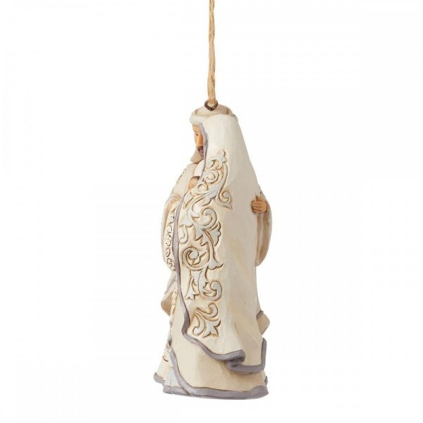 White Woodland Holy Family Ornament - JIM SHORE HEARTWOOD CREEK