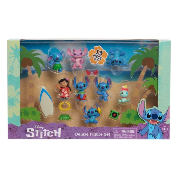 Pack 8 figures Deluxe Stitch - Disney Lilo & Stitch