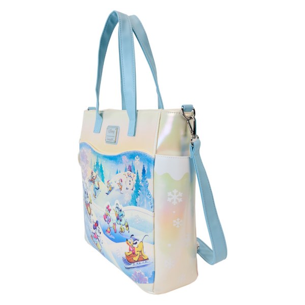 Mickey & Friends Winter Wonderland Scene convertible Backpack & Tote Bag - DISNEY LOUNGEFLY