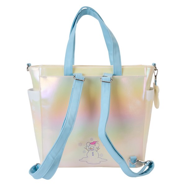 Mickey & Friends Winter Wonderland Scene convertible Backpack & Tote Bag - DISNEY LOUNGEFLY