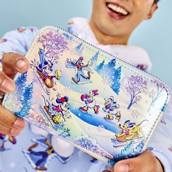 Mickey & Friends Winter Wonderland Scene Wallet - DISNEY LOUNGEFLY