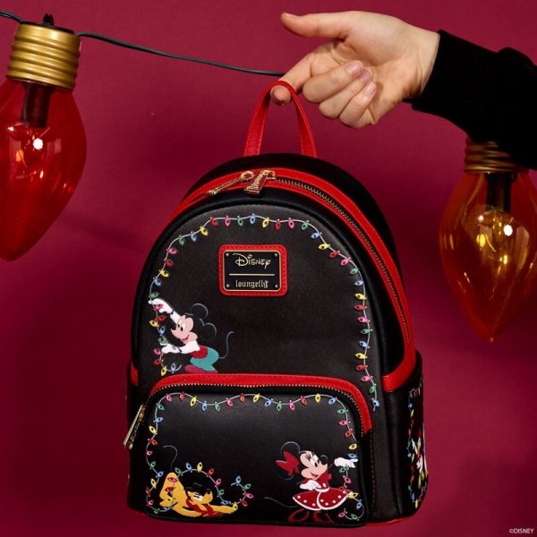 Mickey & Friends Christmas Light Decorations Light Up Mini Backpack - DISNEY LOUNGEFLY