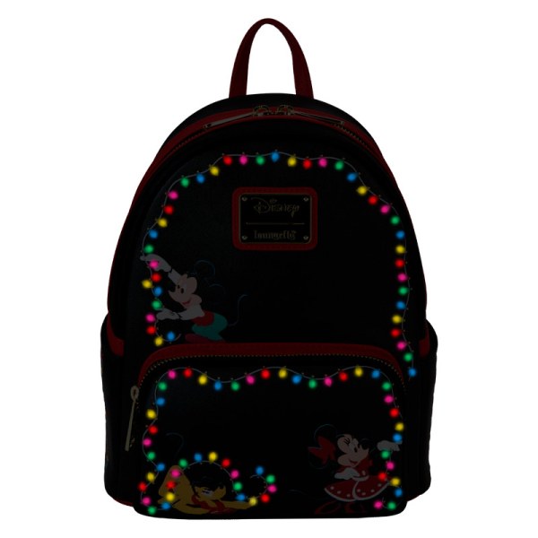 Mickey & Friends Christmas Light Decorations Light Up Mini Backpack - DISNEY LOUNGEFLY