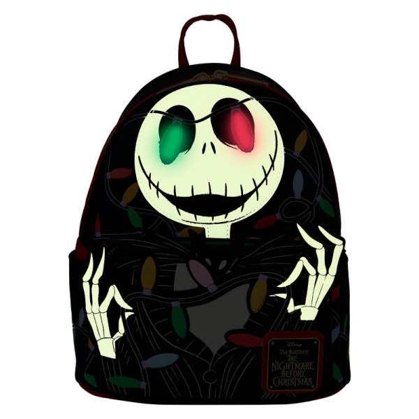 Jack Wrapped In Lights Light Up Glow Mini Backpack - DISNEY LOUNGEFLY The Nightmare Before Christmas