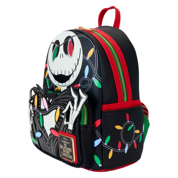 Jack Wrapped In Lights Light Up Glow Mini Backpack - DISNEY LOUNGEFLY The Nightmare Before Christmas