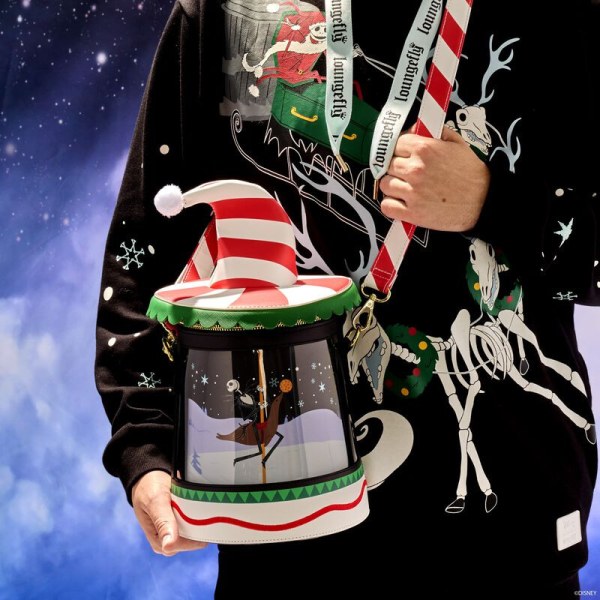 Candy Cane Carousel Spinning Figural Crossbody Bag - DISNEY LOUNGEFLY The Nightmare Before Christmas