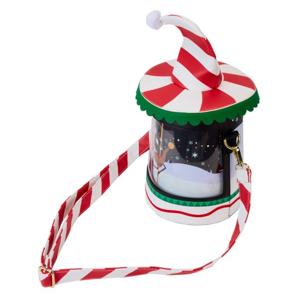 Candy Cane Carousel Spinning Figural Crossbody Bag - DISNEY LOUNGEFLY The Nightmare Before Christmas