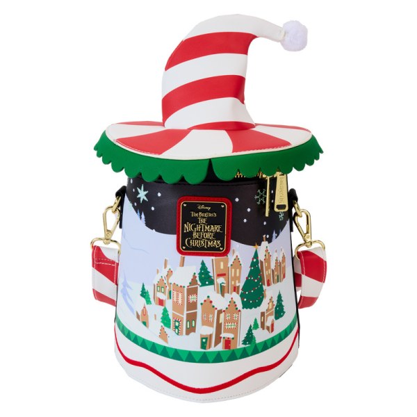 Candy Cane Carousel Spinning Figural Crossbody Bag - DISNEY LOUNGEFLY The Nightmare Before Christmas