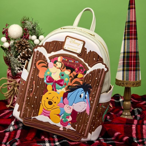 Christmas Greetings Light Up Mini Backpack - DISNEY LOUNGEFLY Winnie The Pooh & Friends