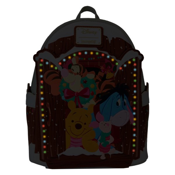 Christmas Greetings Light Up Mini Backpack - DISNEY LOUNGEFLY Winnie The Pooh & Friends