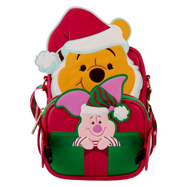 Santa Winnie & Piglet cosplay Crossbody Bag With Coin Bag - DISNEY LOUNGEFLY Winnie The Pooh