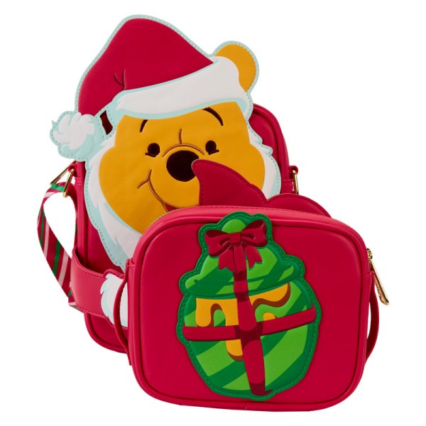 Santa Winnie & Piglet cosplay Crossbody Bag With Coin Bag - DISNEY LOUNGEFLY Winnie The Pooh