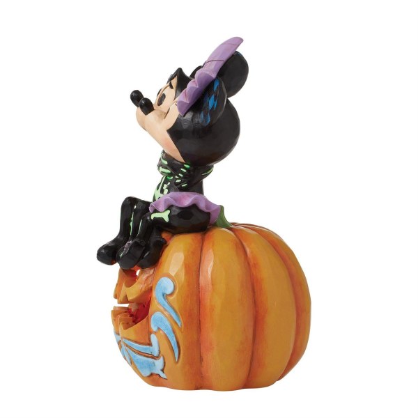 LED Pumpkin Figure Mickey and Minnie Skeletons - DISNEY TRADITIONS