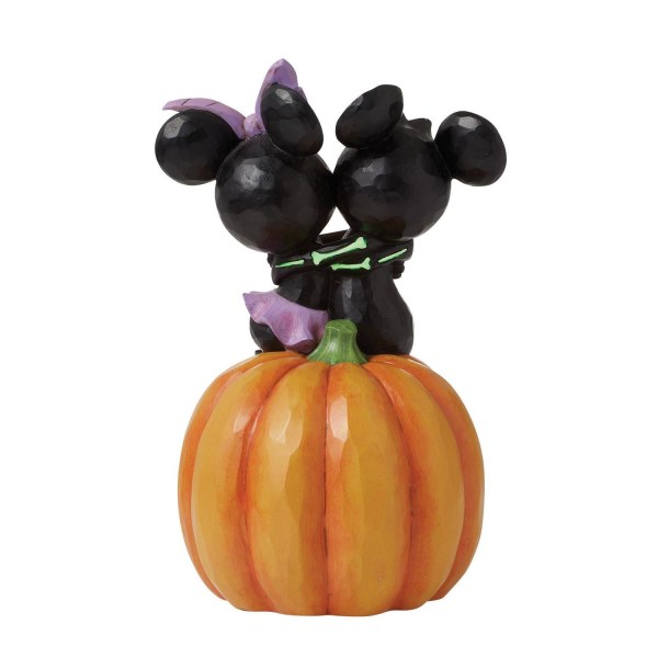 LED Pumpkin Figure Mickey and Minnie Skeletons - DISNEY TRADITIONS
