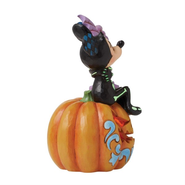 LED Pumpkin Figure Mickey and Minnie Skeletons - DISNEY TRADITIONS