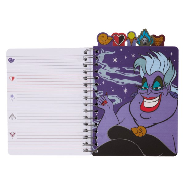 Iridescent Spiral Tab Journal - DISNEY LOUNGEFLY Villains