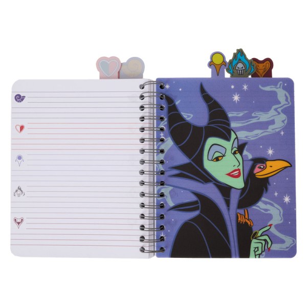 Iridescent Spiral Tab Journal - DISNEY LOUNGEFLY Villains