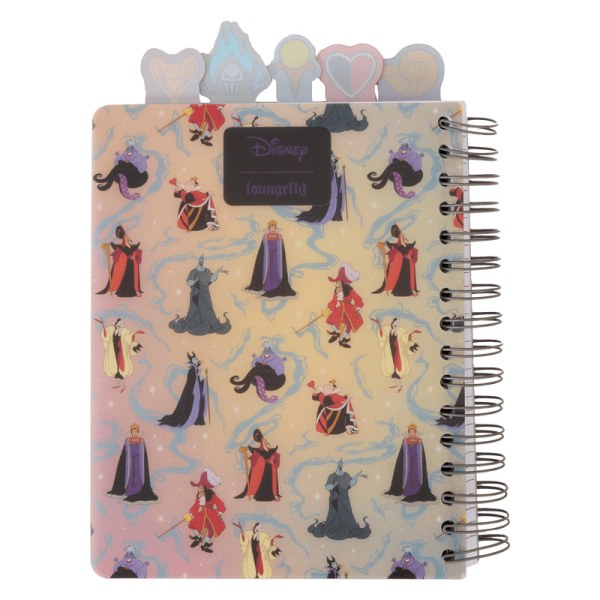 Iridescent Spiral Tab Journal - DISNEY LOUNGEFLY Villains