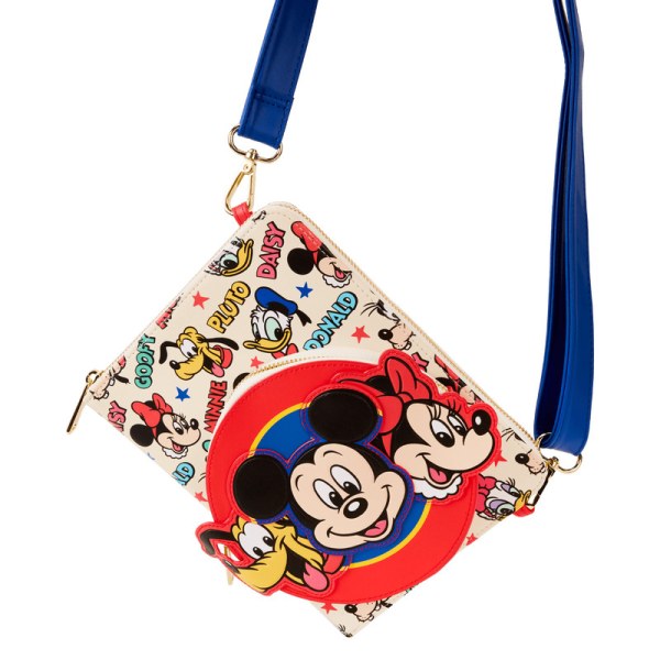 Mickey & Friends Refillable Crossbody Journal - DISNEY LOUNGEFLY