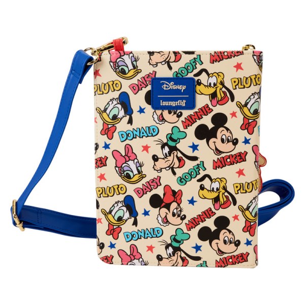 Mickey & Friends Refillable Crossbody Journal - DISNEY LOUNGEFLY