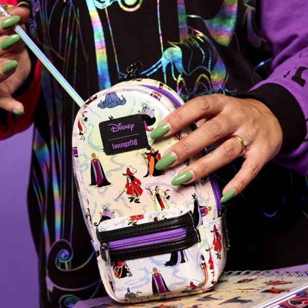 Villains Iridescent  Mini Backpack Pencil Case - DISNEY LOUNGEFLY