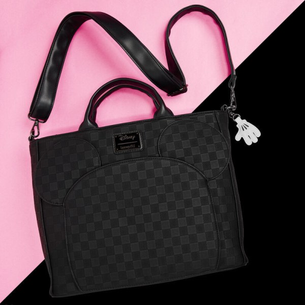 Mickey Mouse checkered texture convertible backpack & Tote Bag - DISNEY LOUNGEFLY