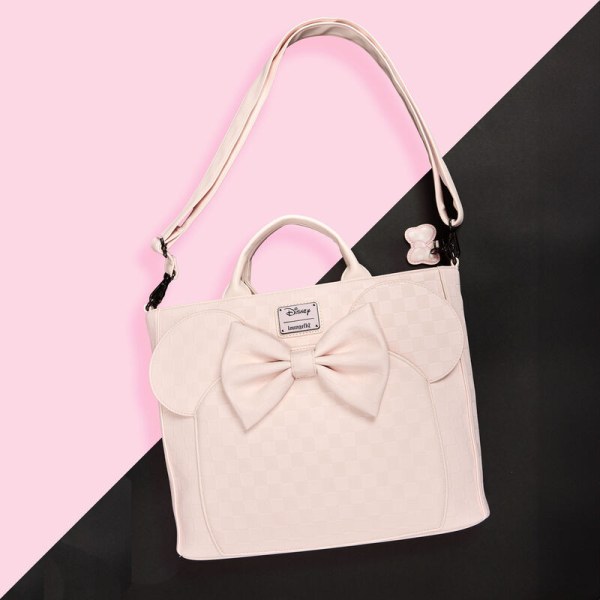 Minnie Mouse checkered texture convertible backpack & Tote Bag - DISNEY LOUNGEFLY