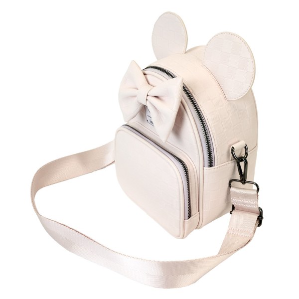 Minnie Mouse checkered texture convertible mini backpack & crossbody bag - DISNEY LOUNGEFLY
