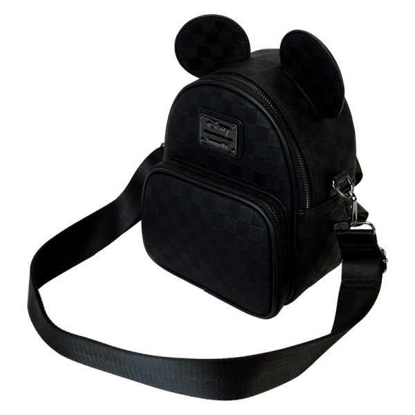 Mickey Mouse checkered texture convertible mini backpack & crossbody bag - DISNEY LOUNGEFLY