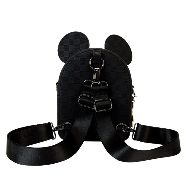 Mickey Mouse checkered texture convertible mini backpack & crossbody bag - DISNEY LOUNGEFLY
