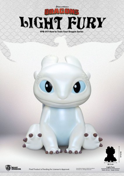 Dragons money box Funktional Figure Light Fury 35 cm