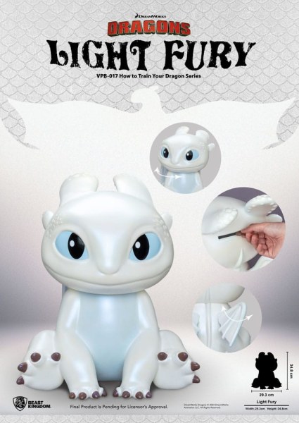 Dragons money box Funktional Figure Light Fury 35 cm