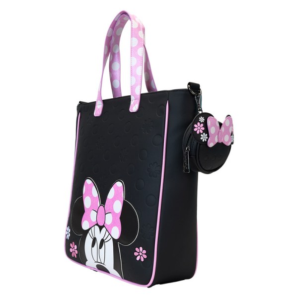 Minnie Mouse Floral Rock The Dots Tote Bag With Coin Bag - DISNEY LOUNGEFLY
