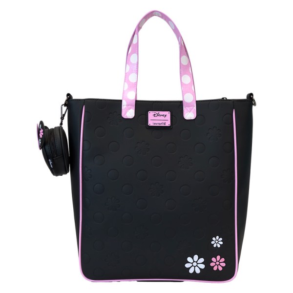 Minnie Mouse Floral Rock The Dots Tote Bag With Coin Bag - DISNEY LOUNGEFLY