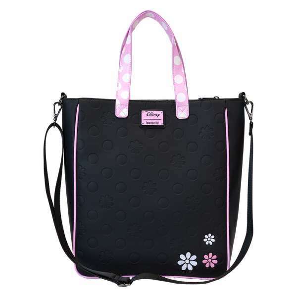 Minnie Mouse Floral Rock The Dots Tote Bag With Coin Bag - DISNEY LOUNGEFLY