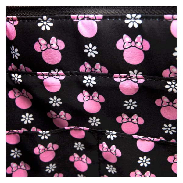 Minnie Mouse Floral Rock The Dots Tote Bag With Coin Bag - DISNEY LOUNGEFLY