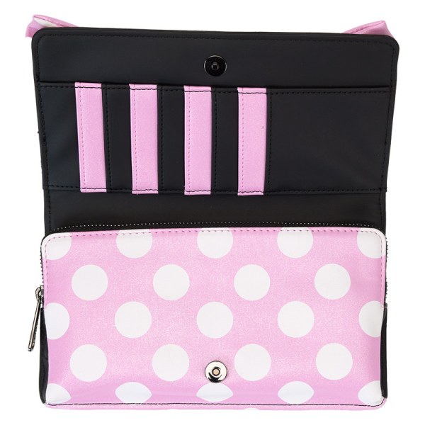 Minnie Mouse Floral Rock The Dots Clutch Crossbody Bag - DISNEY LOUNGEFLY