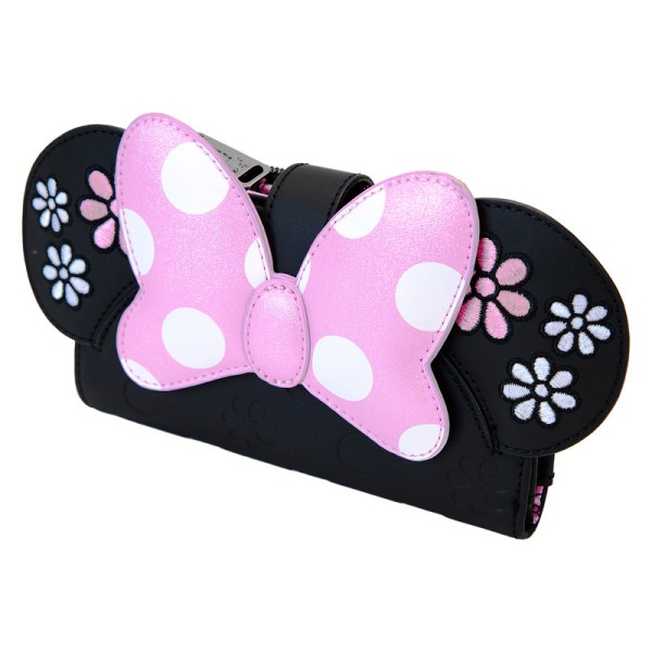 Minnie Mouse Floral Rock The Dots Flap Wallet - DISNEY LOUNGEFLY