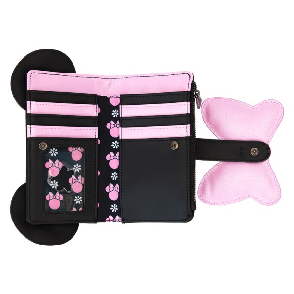 Minnie Mouse Floral Rock The Dots Flap Wallet - DISNEY LOUNGEFLY