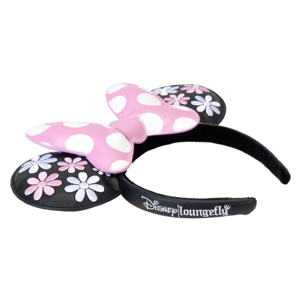 Minnie Mouse Floral Rock The Dots Ear Headband - DISNEY LOUNGEFLY