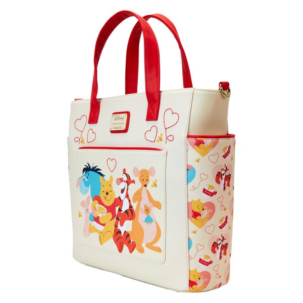 Winnie The Pooh & Friends Hearts Convertible Backpack & Tote Bag - DISNEY LOUNGEFLY