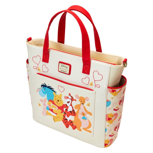 Winnie The Pooh & Friends Hearts Convertible Backpack & Tote Bag - DISNEY LOUNGEFLY