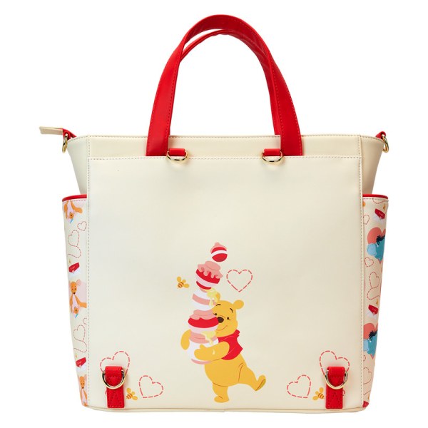 Winnie The Pooh & Friends Hearts Convertible Backpack & Tote Bag - DISNEY LOUNGEFLY