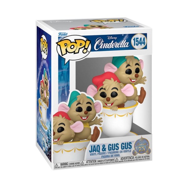 FUNKO POP! 1544 Jaq & Gus Gus in cup - Disney Cinderella 75th Anniversary