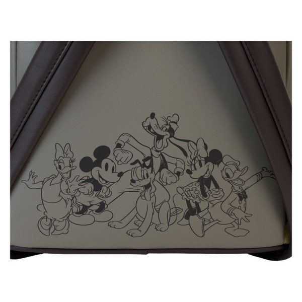 Mickey & Friends Canvas All-Over Print Drawstring Bucket Mini Backpack - DISNEY LOUNGEFLY