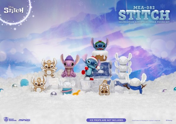 Lilo & Stitch advent calendar Mini Egg Attack Stitch celebration Figure Set (Cookie) 10 cm