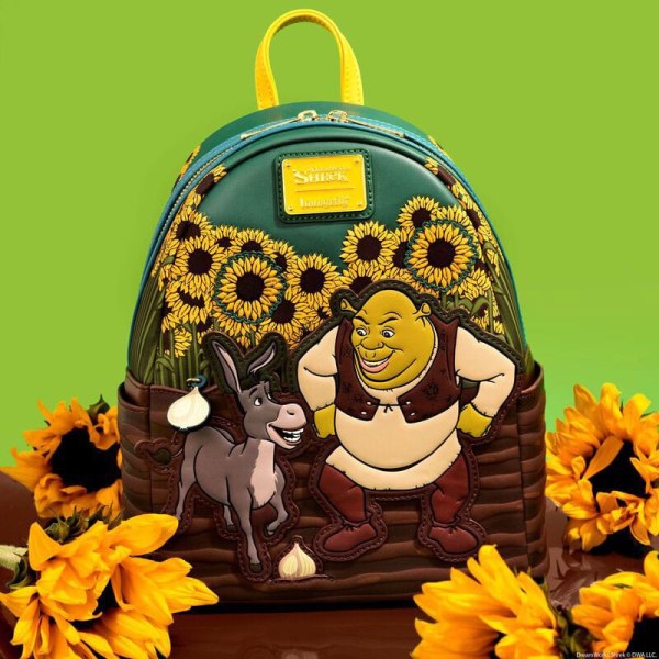 Dreamworks by Loungefly Shrek & Donkey Sunflower Field Mini Backpack