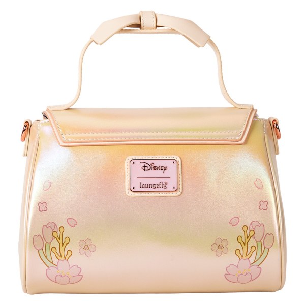 Stitch & Angel Cherry Blossom Bow Handle Crossbody Bag - DISNEY LOUNGEFLY