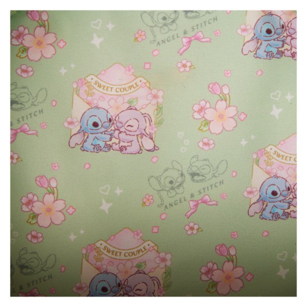 Stitch & Angel Cherry Blossom Bow Handle Crossbody Bag - DISNEY LOUNGEFLY