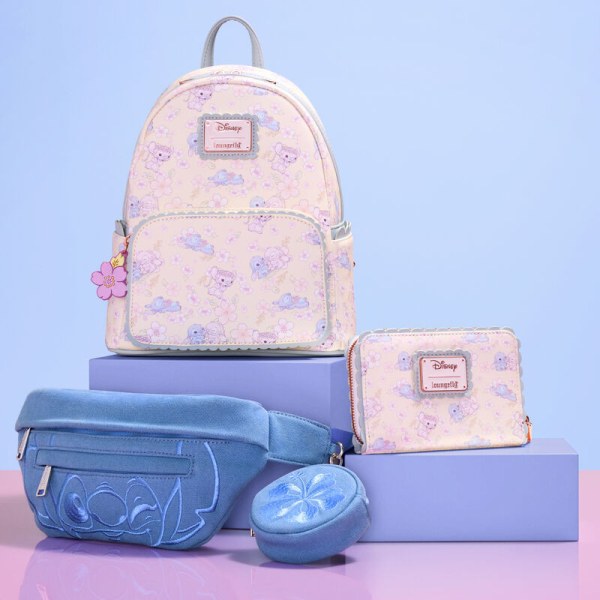 Stitch & Angel Cherry Blossom Mini Backpack - DISNEY LOUNGEFLY